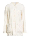 Aspesi Woman Jacket Ivory Size 6 Linen In White