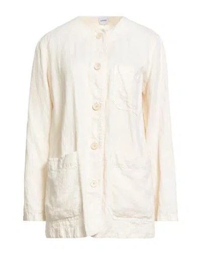 Aspesi Woman Jacket Ivory Size 6 Linen In White