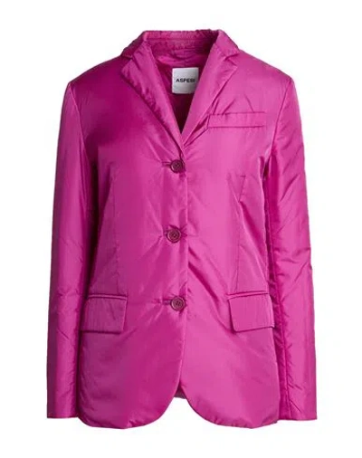 Aspesi Woman Jacket Magenta Size M Polyamide In Pink