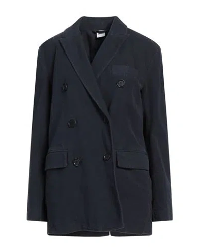 Aspesi Woman Blazer Midnight Blue Size 6 Cotton, Elastane