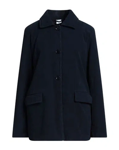 Aspesi Woman Jacket Navy Blue Size L Cotton, Elastane In Black