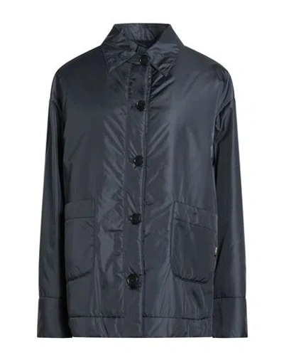 Aspesi Woman Jacket Navy Size M Polyamide In Blue