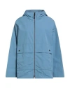 Aspesi Woman Jacket Slate Blue Size L Cotton, Polyester In Blue