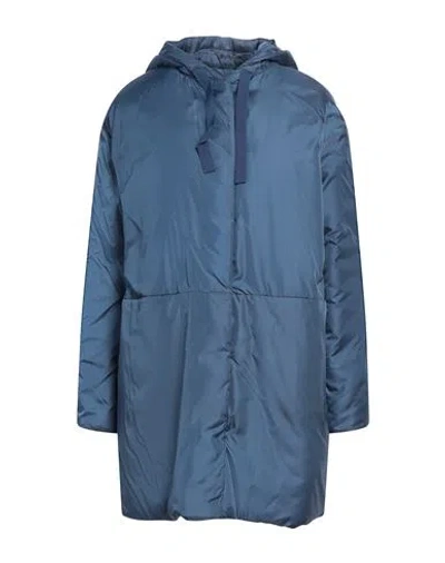 Aspesi Woman Jacket Slate Blue Size M Polyamide