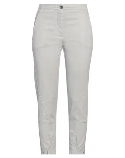 Aspesi Woman Jeans Light Grey Size 4 Lyocell, Cotton, Elastane In Grey