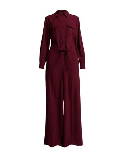 Aspesi Woman Jumpsuit Burgundy Size 8 Polyester In Red
