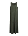 Aspesi Woman Maxi Dress Dark Green Size 10 Cotton
