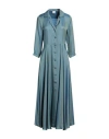Aspesi Woman Maxi Dress Deep Teal Size 4 Acetate, Viscose