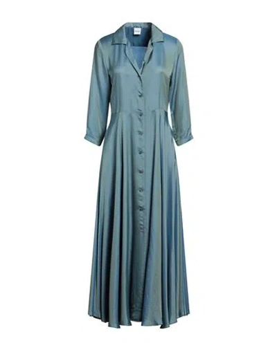 Aspesi Woman Maxi Dress Deep Teal Size 4 Acetate, Viscose