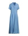 Aspesi Woman Maxi Dress Light Blue Size 4 Linen