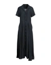 Aspesi Woman Maxi Dress Midnight Blue Size 4 Cotton
