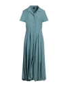 Aspesi Woman Maxi Dress Pastel Blue Size 6 Linen