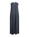 Aspesi Woman Maxi Dress Slate Blue Size 10 Viscose In Blue