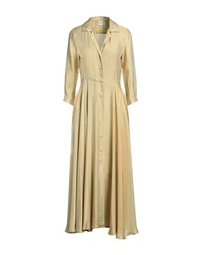 Aspesi Woman Maxi Dress Yellow Size 2 Acetate, Viscose
