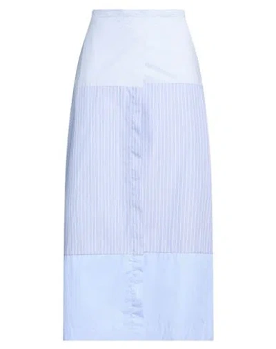 Aspesi Woman Maxi Skirt Slate Blue Size 0 Cotton