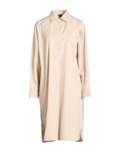 Aspesi Woman Midi Dress Beige Size 0 Cotton In Neutral