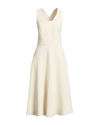 Aspesi Woman Midi Dress Beige Size 8 Triacetate, Polyester In White