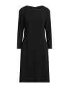 Aspesi Woman Midi Dress Black Size 4 Cotton In Black