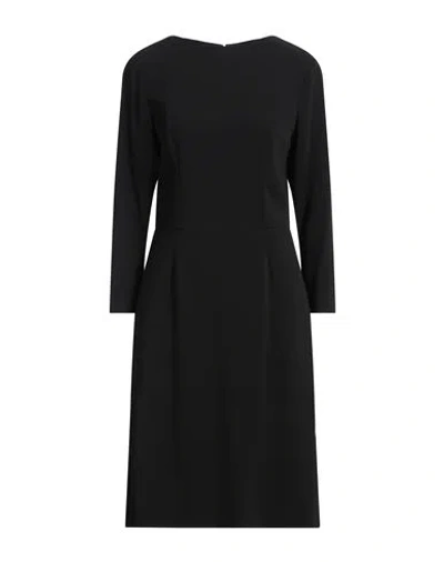 Aspesi Woman Midi Dress Black Size 4 Cotton In Blue