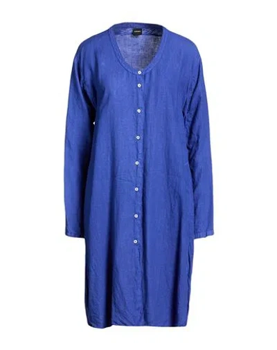 Aspesi Woman Midi Dress Blue Size 4 Linen