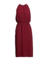 Aspesi Woman Midi Dress Burgundy Size 2 Triacetate, Polyester In Red