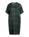 Aspesi Scribble-print T-shirt Dress In Green