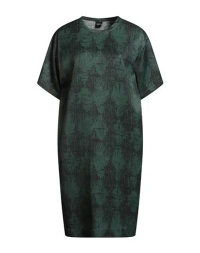 Aspesi Woman Midi Dress Dark Green Size 00 Viscose, Virgin Wool
