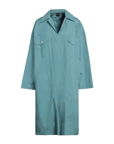 Aspesi Woman Midi Dress Deep Teal Size 8 Cotton In Green