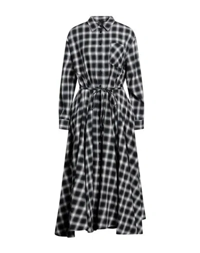 Aspesi Woman Midi Dress Grey Size 4 Cotton In Black