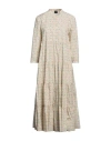 Aspesi Woman Midi Dress Ivory Size 4 Cotton In White