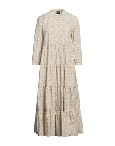 Aspesi Woman Midi Dress Ivory Size 4 Cotton In White