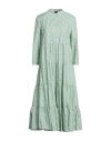 Aspesi Woman Midi Dress Light Green Size 8 Cotton
