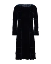 Aspesi Woman Midi Dress Midnight Blue Size 12 Viscose, Silk In Animal Print
