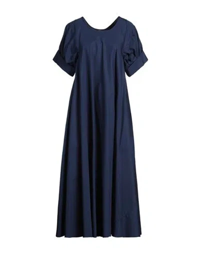 Aspesi Woman Midi Dress Midnight Blue Size 8 Cotton