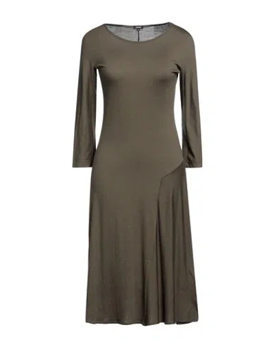 Aspesi Woman Midi Dress Military Green Size L Wool