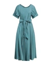 Aspesi Woman Midi Dress Pastel Blue Size 4 Cotton