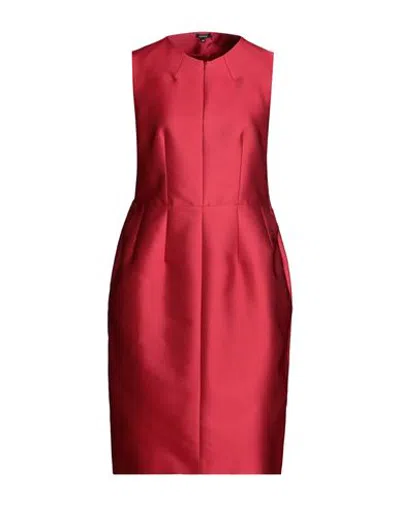 Aspesi Woman Midi Dress Red Size 4 Polyester, Silk
