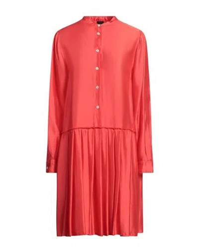 Aspesi Woman Midi Dress Red Size 4 Viscose