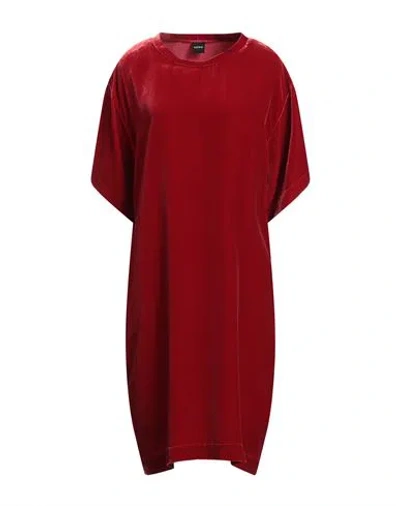 Aspesi Woman Midi Dress Red Size 8 Viscose, Silk In Red