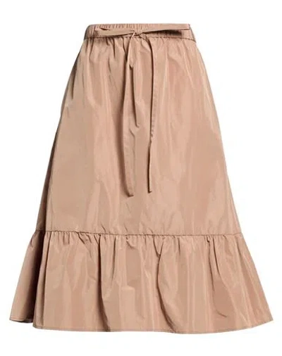 Aspesi Woman Midi Skirt Beige Size 8 Polyester In Neutral