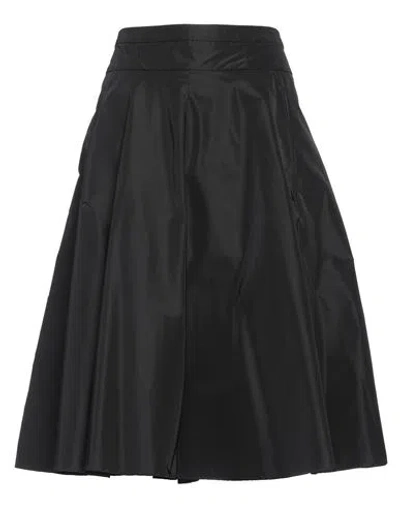 Aspesi Woman Midi Skirt Black Size 10 Polyester In Black