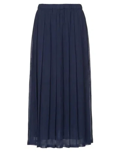 Aspesi Woman Midi Skirt Black Size 2 Silk In Blue