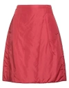 Aspesi Woman Midi Skirt Brick Size 4 Polyamide In Red