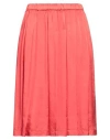 Aspesi Woman Midi Skirt Coral Size 2 Viscose In Red