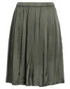Aspesi Woman Midi Skirt Dark Green Size 4 Viscose In Green