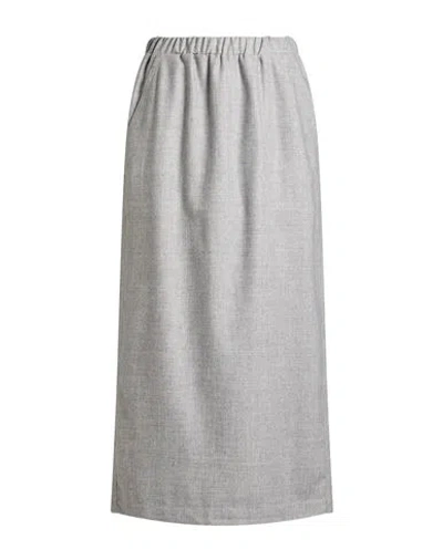 Aspesi Woman Midi Skirt Grey Size 6 Virgin Wool, Acrylic, Polyamide, Cashmere In Gray