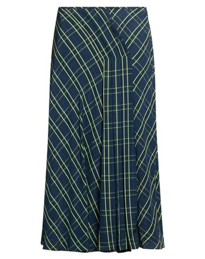 Aspesi Woman Midi Skirt Midnight Blue Size 0 Viscose, Acetate