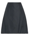 Aspesi Black Midi Skirt In Nero
