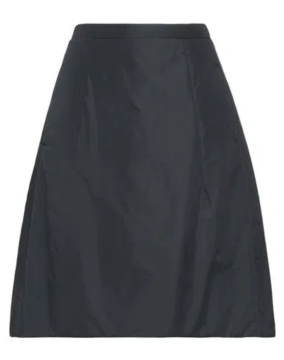 Aspesi Black Midi Skirt In Blue