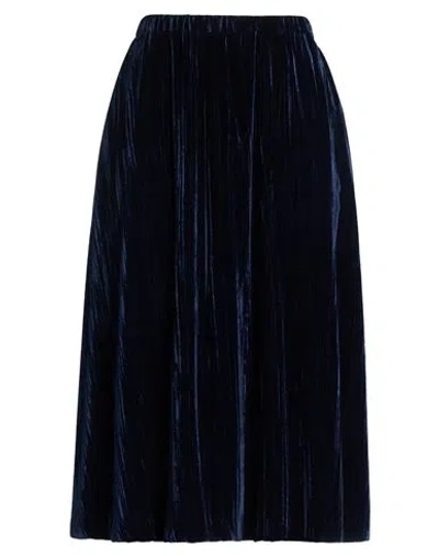 Aspesi Woman Midi Skirt Midnight Blue Size 8 Polyethylene